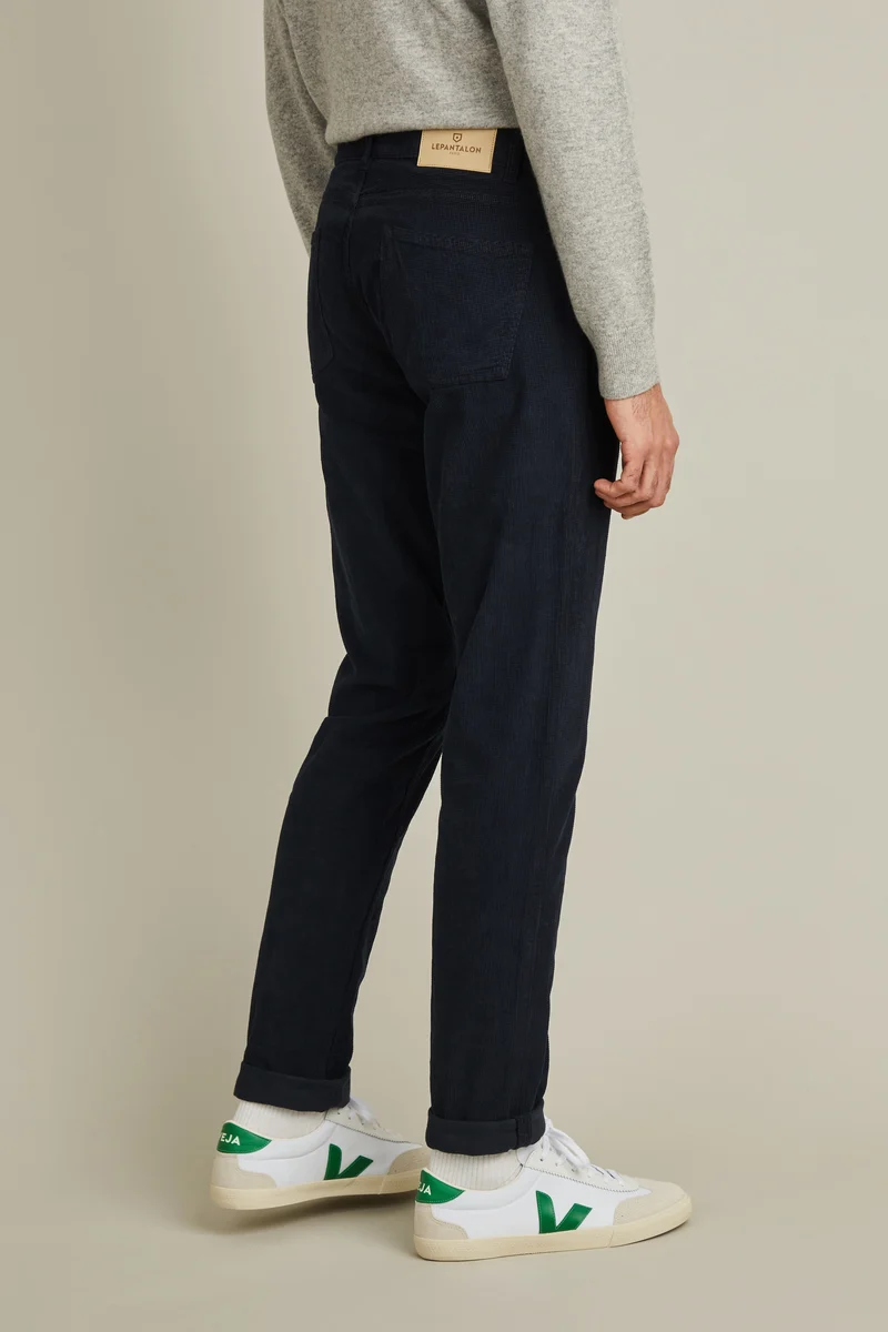 5 Poches velours bleu marine