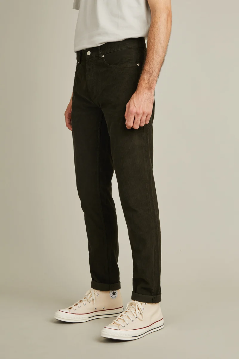 5 Poches velours kaki