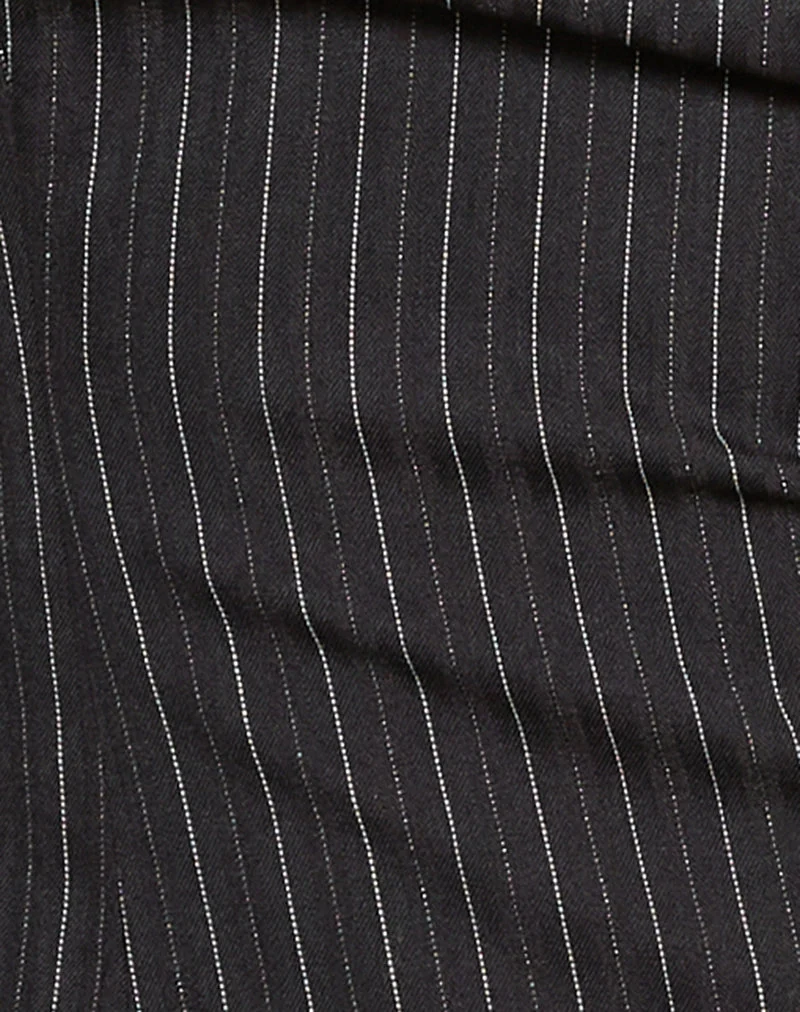 Pantalon slim Ganta à rayures noires
