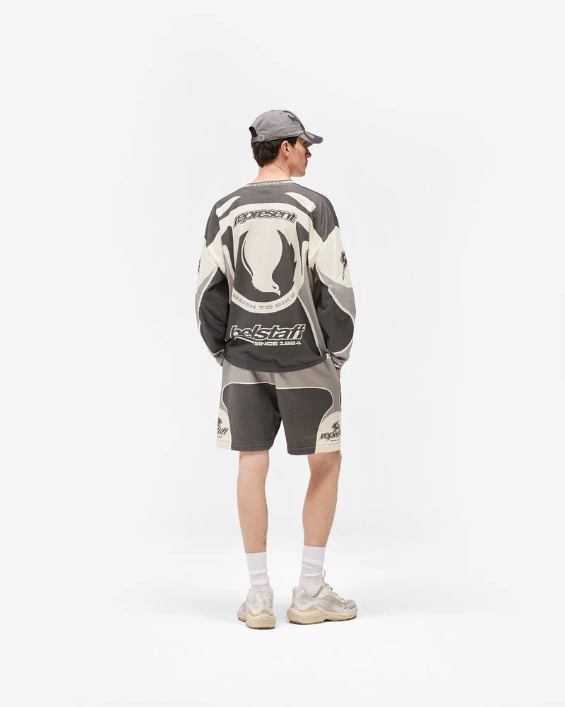 Represent X Belstaff Racing Shorts - Dark Grey