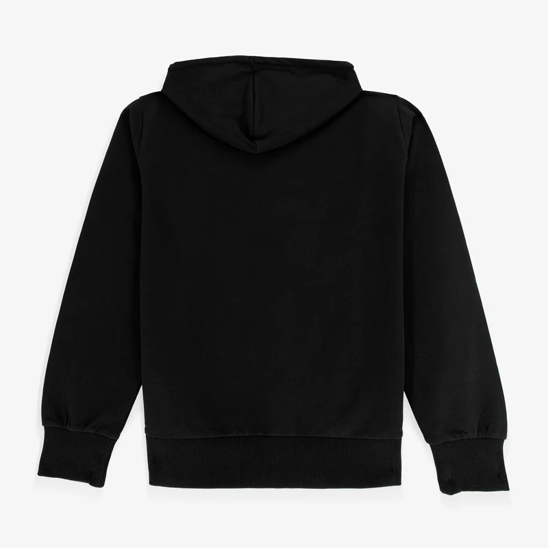 Sweat zippé à capuche Sidney en coton noir