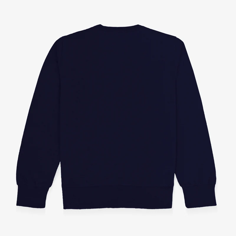 Sweat col rond Swim en coton bleu marine