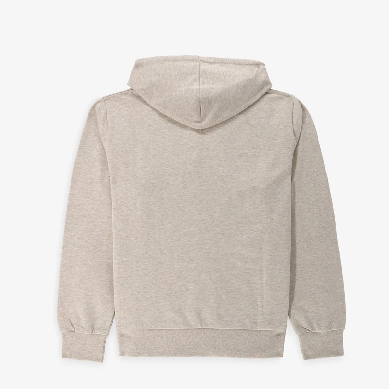 Sweat à capuche Singap en molleton gratté beige chiné