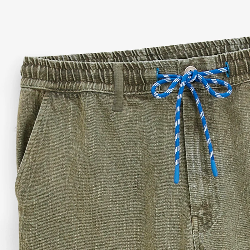 Pantalon coton twill texturé taille élastiquée taupe 549 SBPLAY