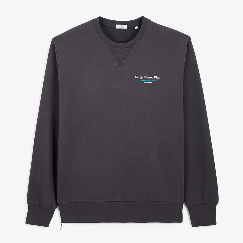 Sweat col rond imprimé gris Munchies Call SBPLAY
