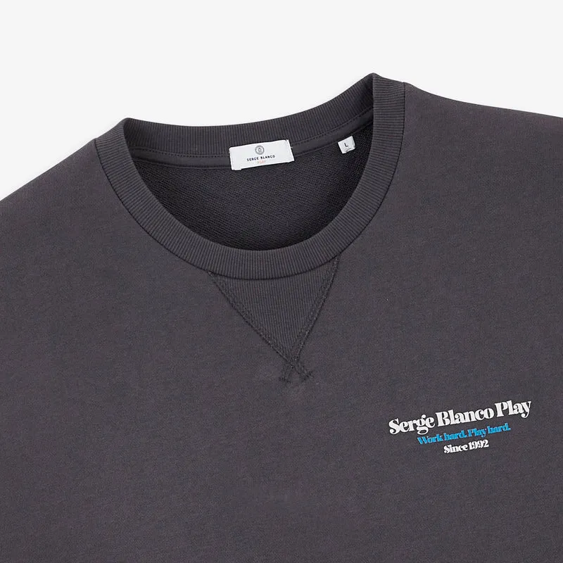 Sweat col rond imprimé gris Munchies Call SBPLAY