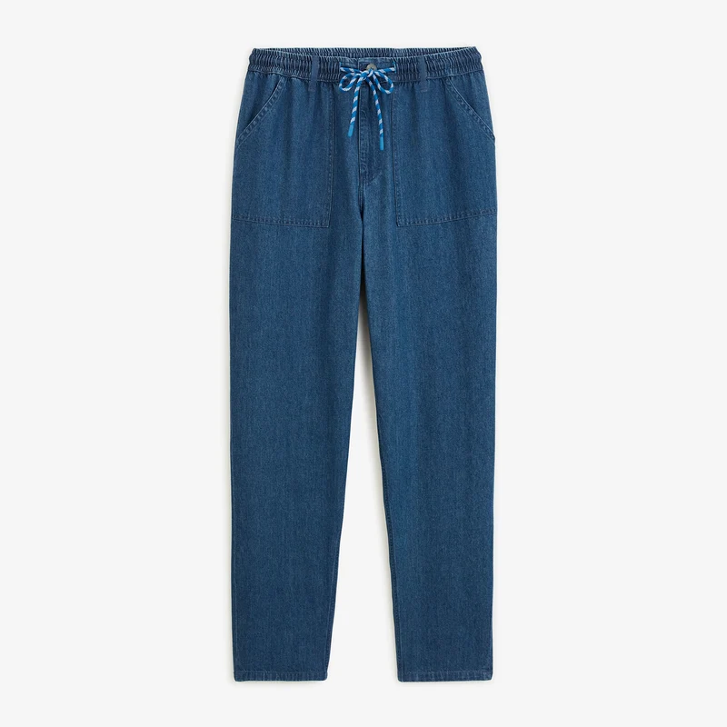 Pantalon coton taille élastiquée bleu 551 SBPLAY