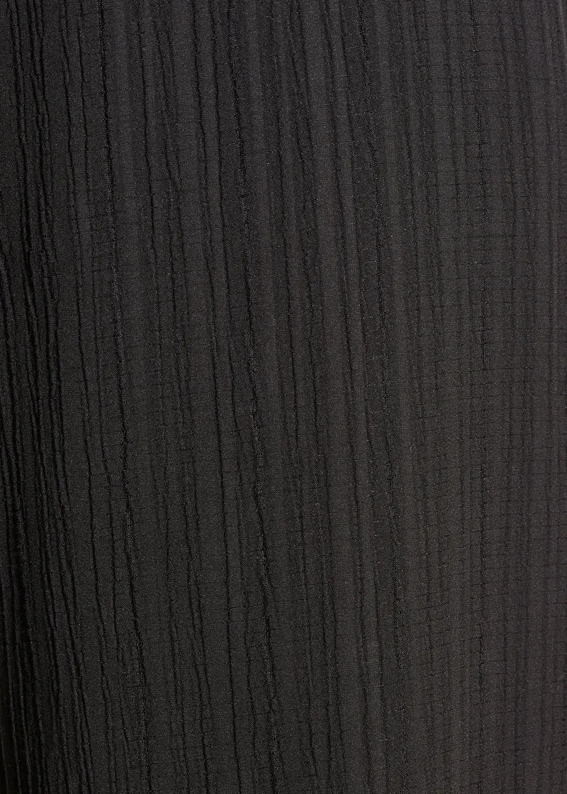 Pantalon large noir taille élastiquée