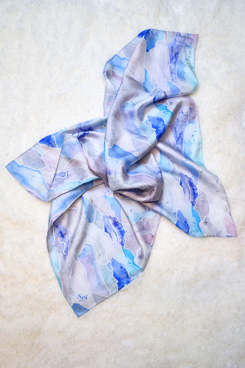 Foulard en soie Givre