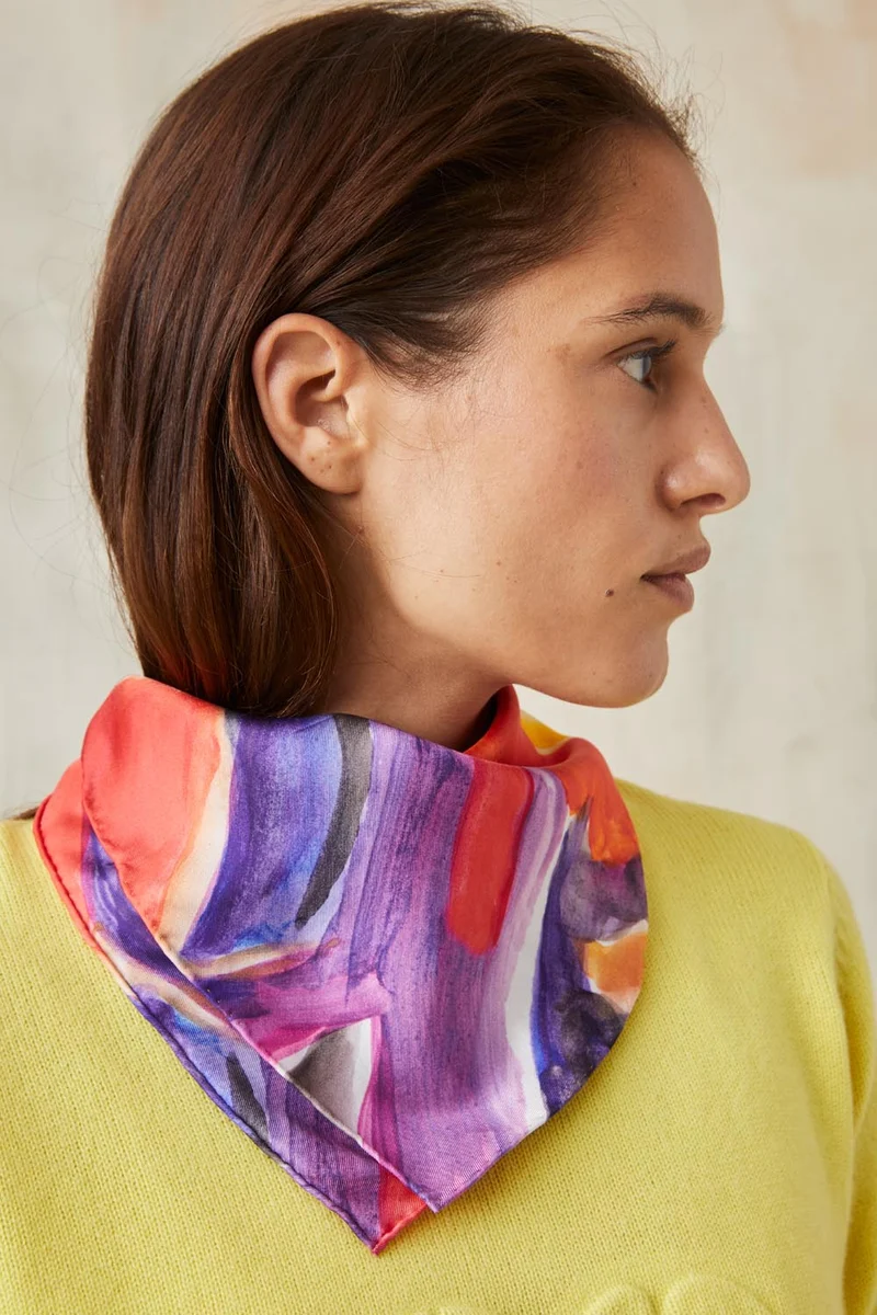 Foulard en soie Délices