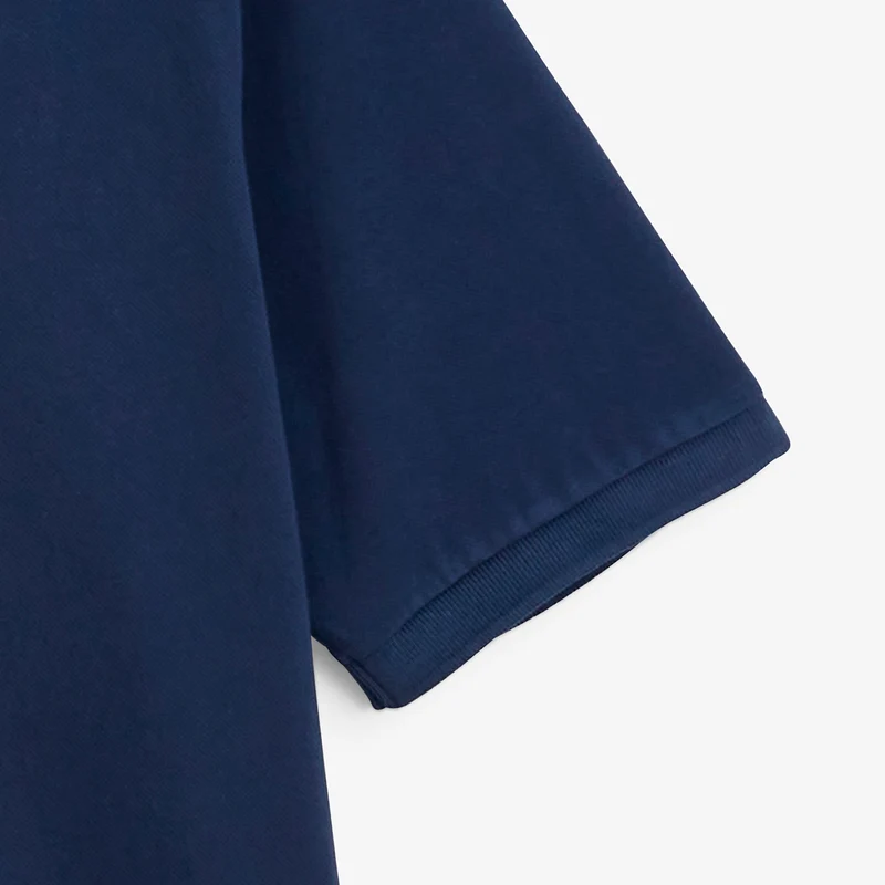 Polo piqué pilote manches courtes coton broderie bouclette bleu marine Pilote SBPLAY