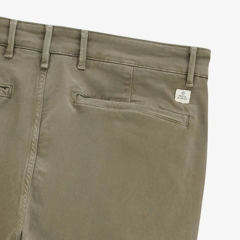 Chino coton stretch coupe droite gris taupe 751 SBPLAY