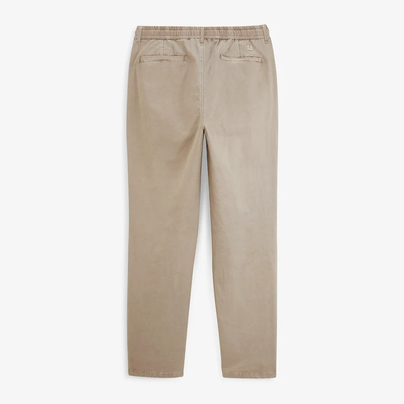 Pantalon coton stretch taille élastiquée beige 558 SBPLAY