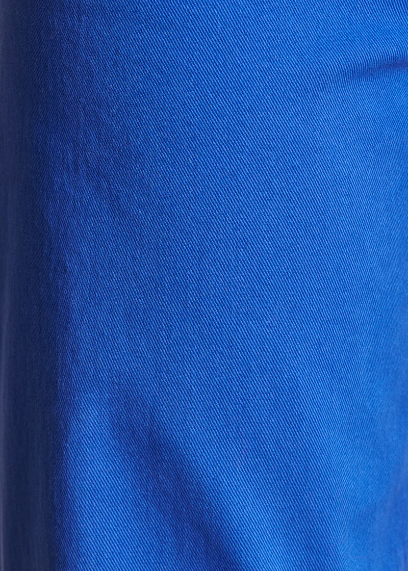 Jean flare bleu roi taille haute en coton biologique