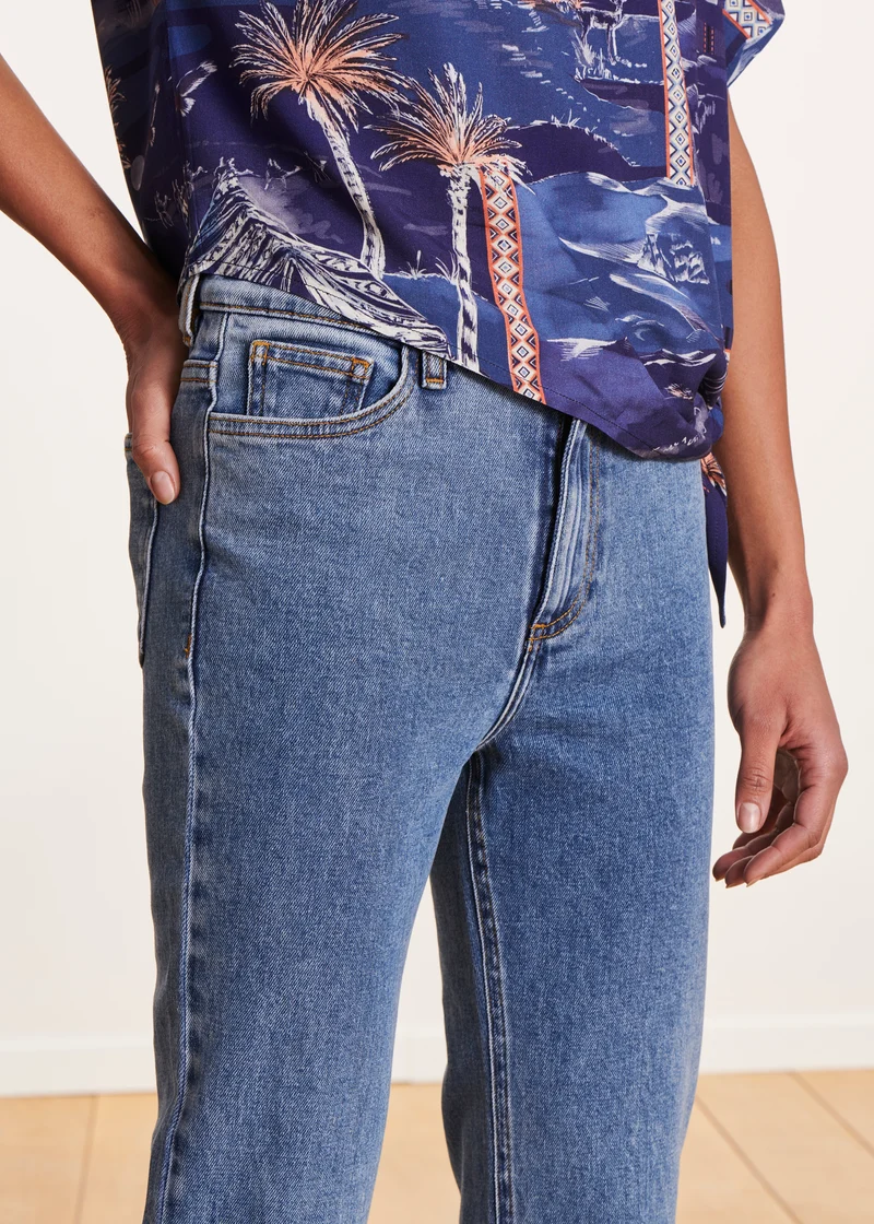 Jean clair cropped en coton biologique