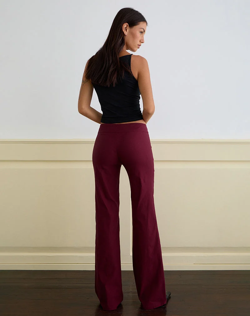 Falita Trouser in Tailoring Burgundy