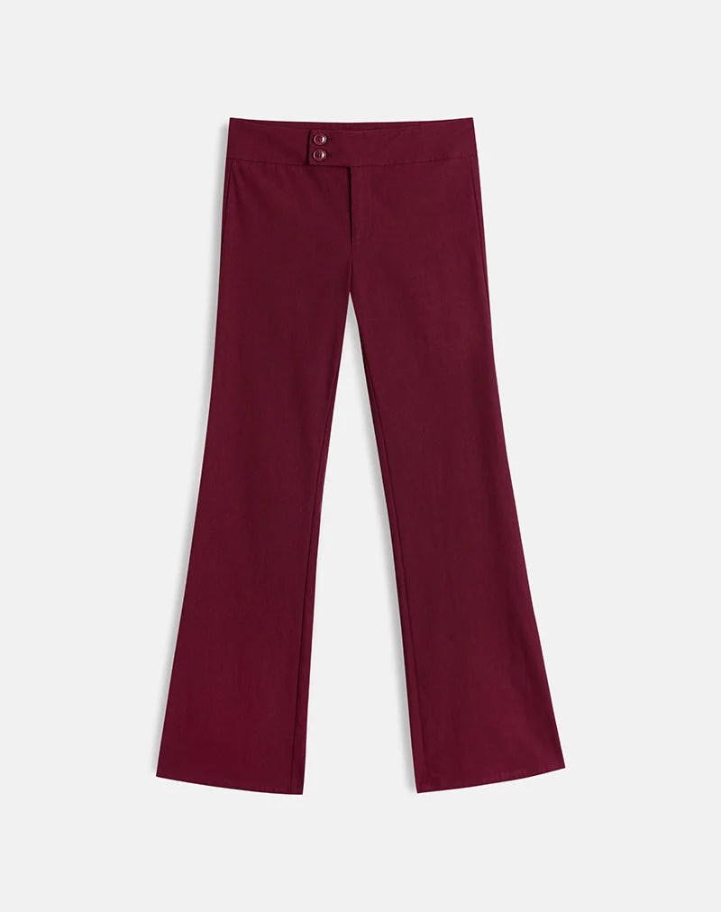 Falita Trouser in Tailoring Burgundy