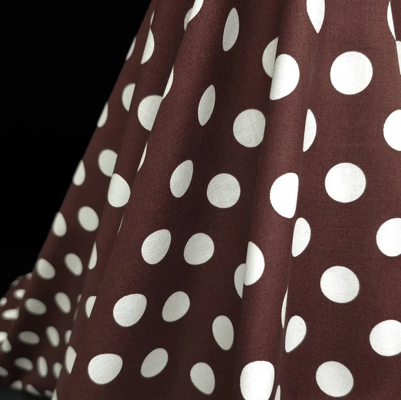 Tissu de coton Medium Dot Riley Blake | Brun