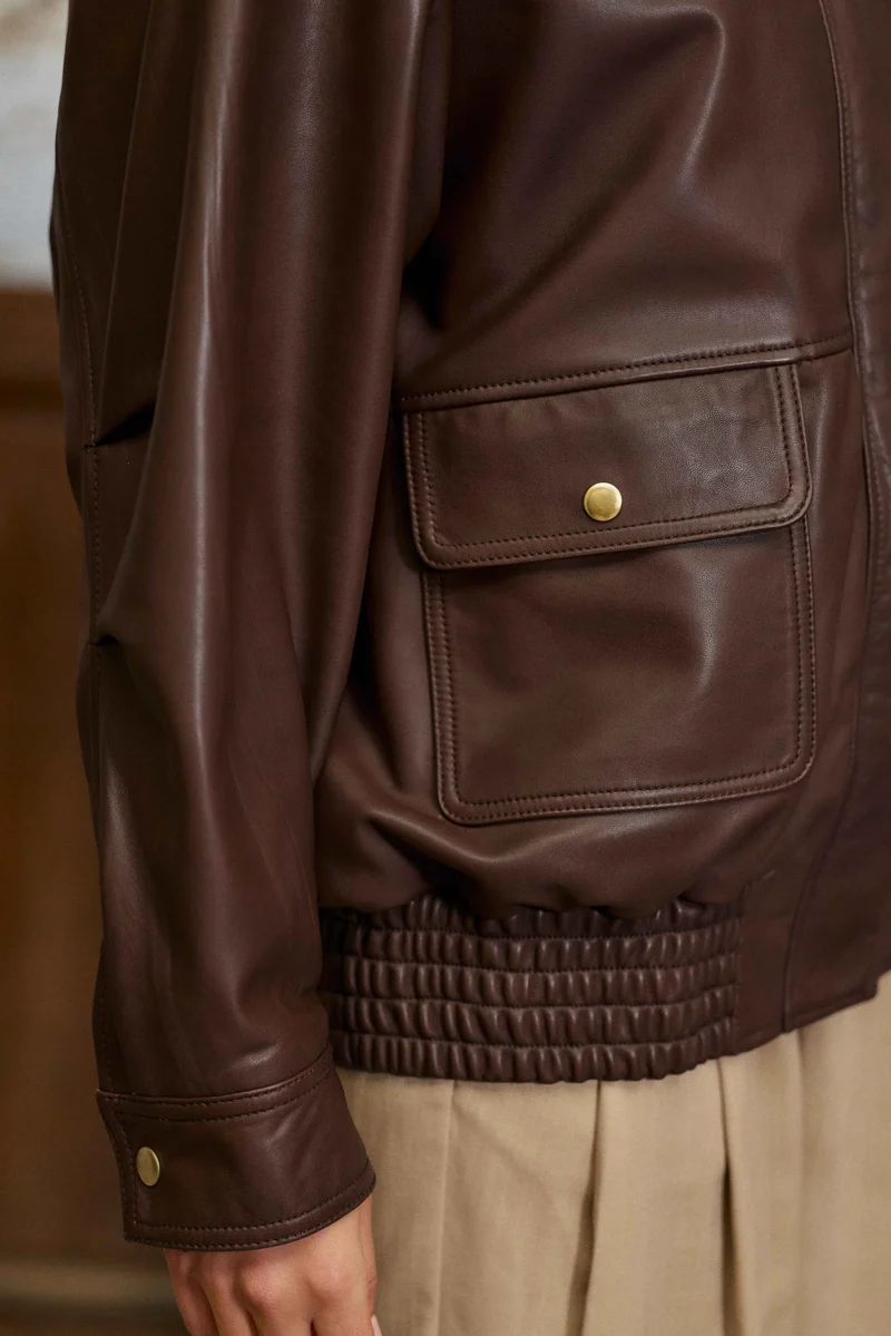 Floy - Veste en cuir oversize