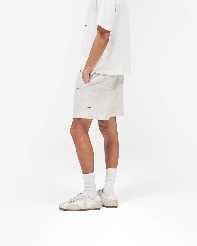 Micro Owners Club Mesh Shorts - Cream Marl