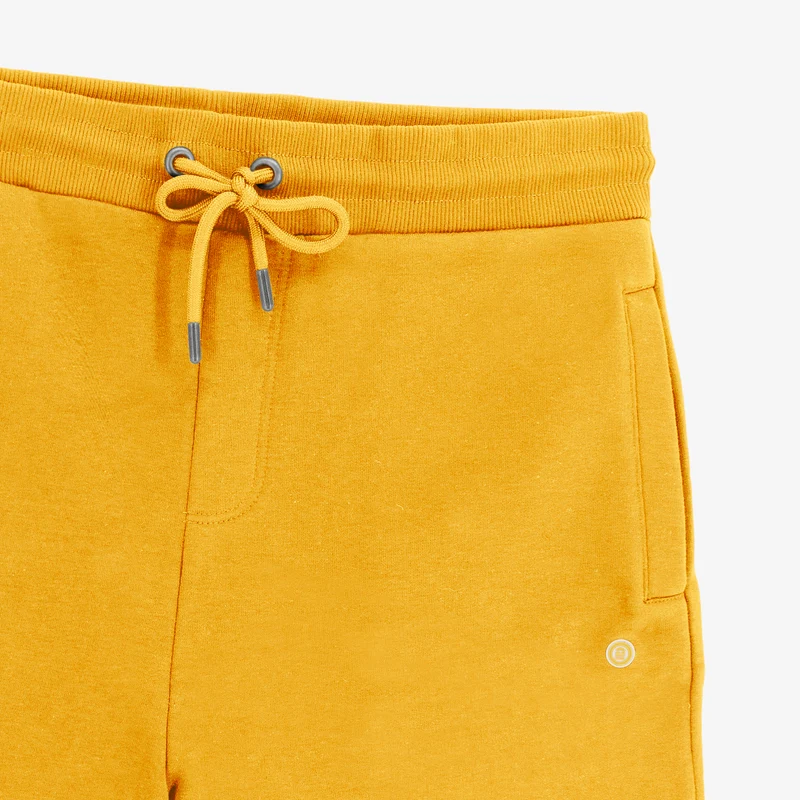 Short en coton molletonné jaune