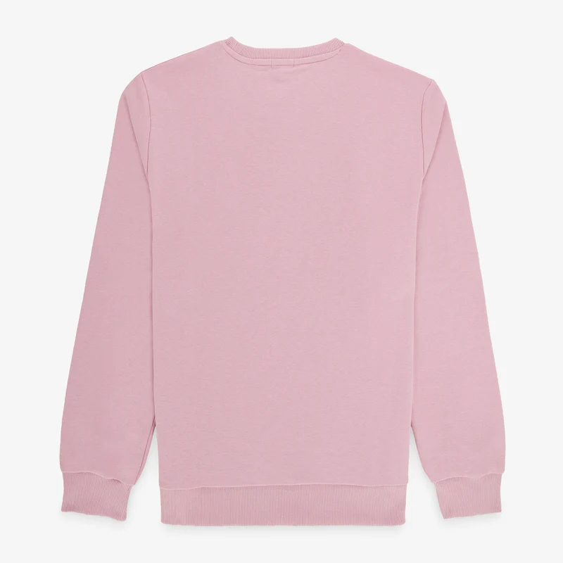 Sweat col rond Stanley en coton molletonné rose