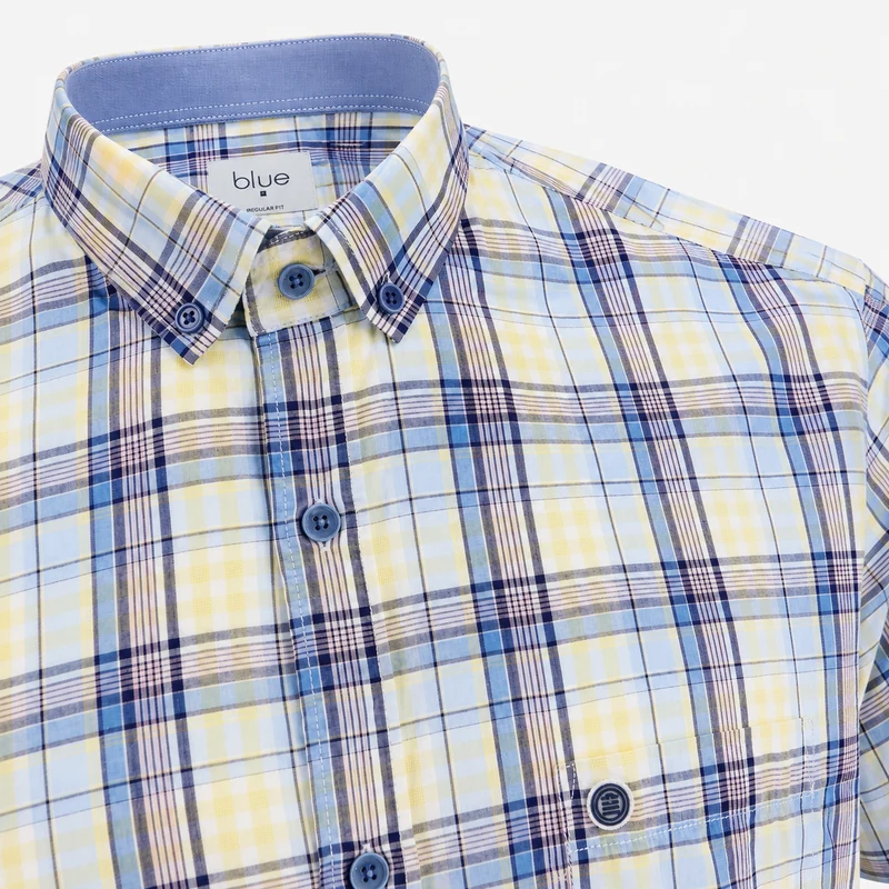 Chemise manches courtes à carreaux