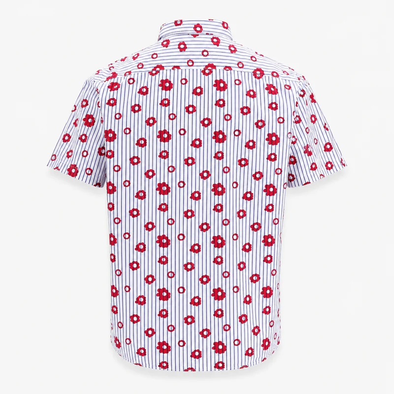 Chemise manches courtes imprimé fantaisie