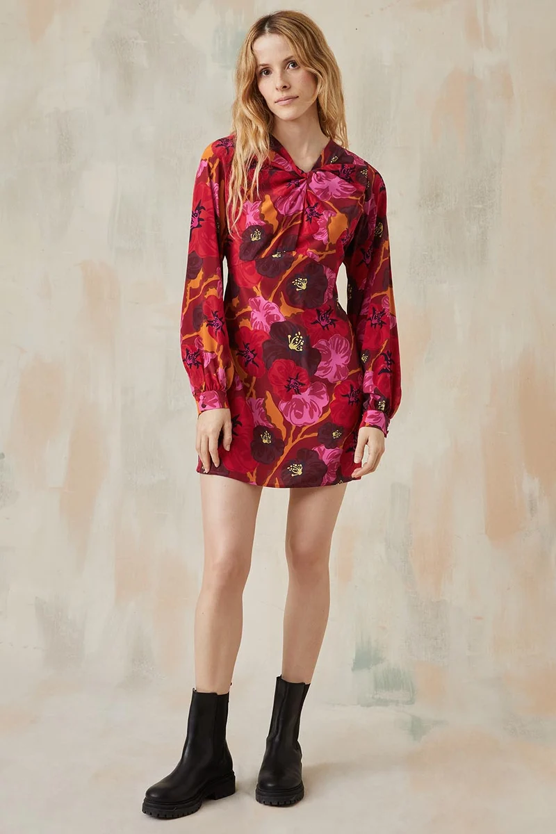 Robe Hera en soie Pomodoro