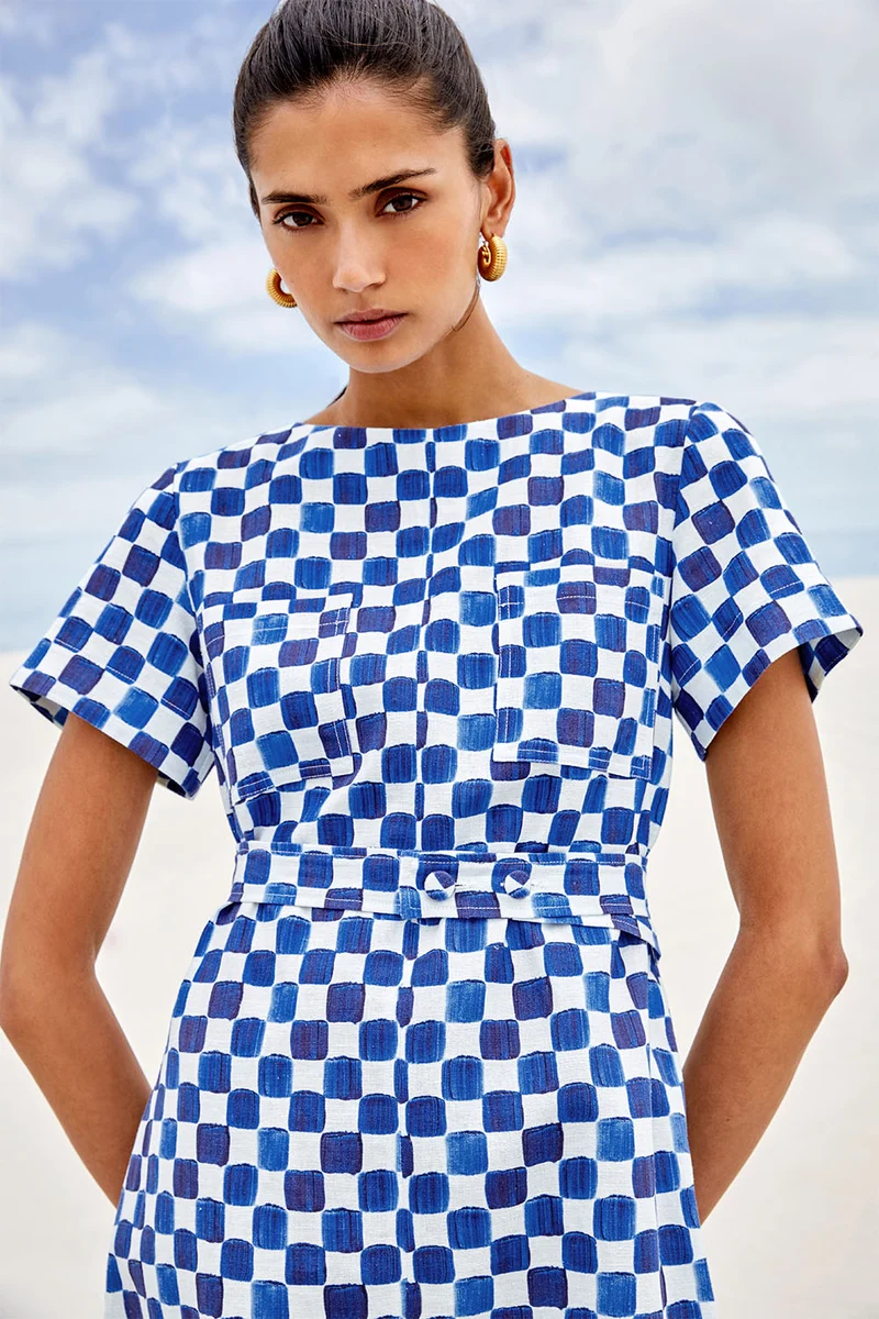 Robe Gaïa Echec et Mat Bleu