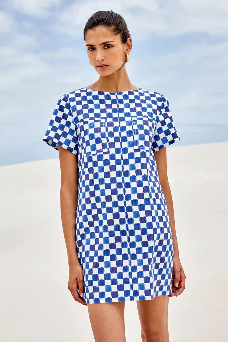 Robe Gaïa Echec et Mat Bleu