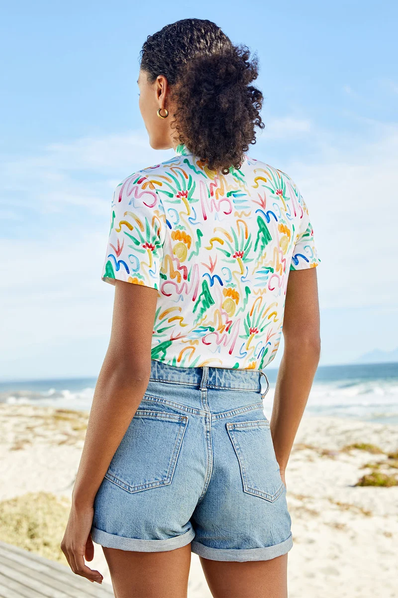 Top Ariane en coton Hawaï