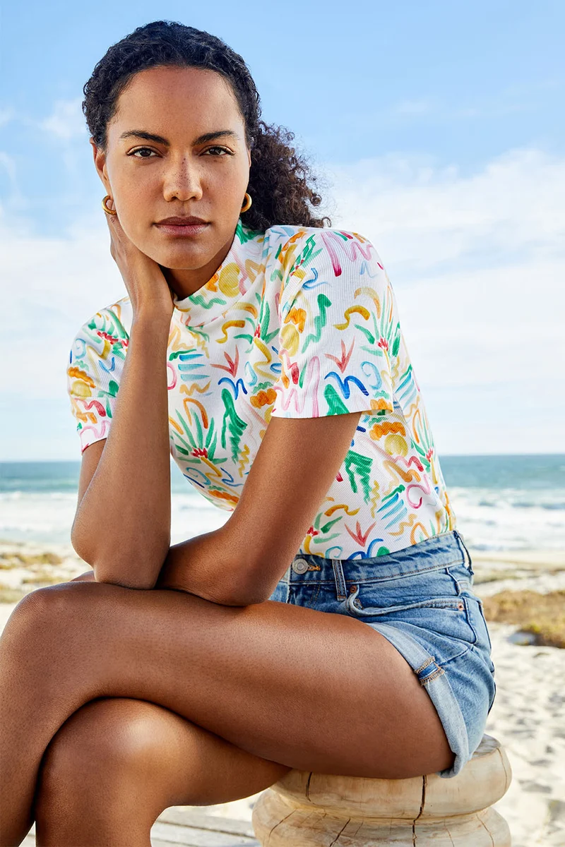 Top Ariane en coton Hawaï