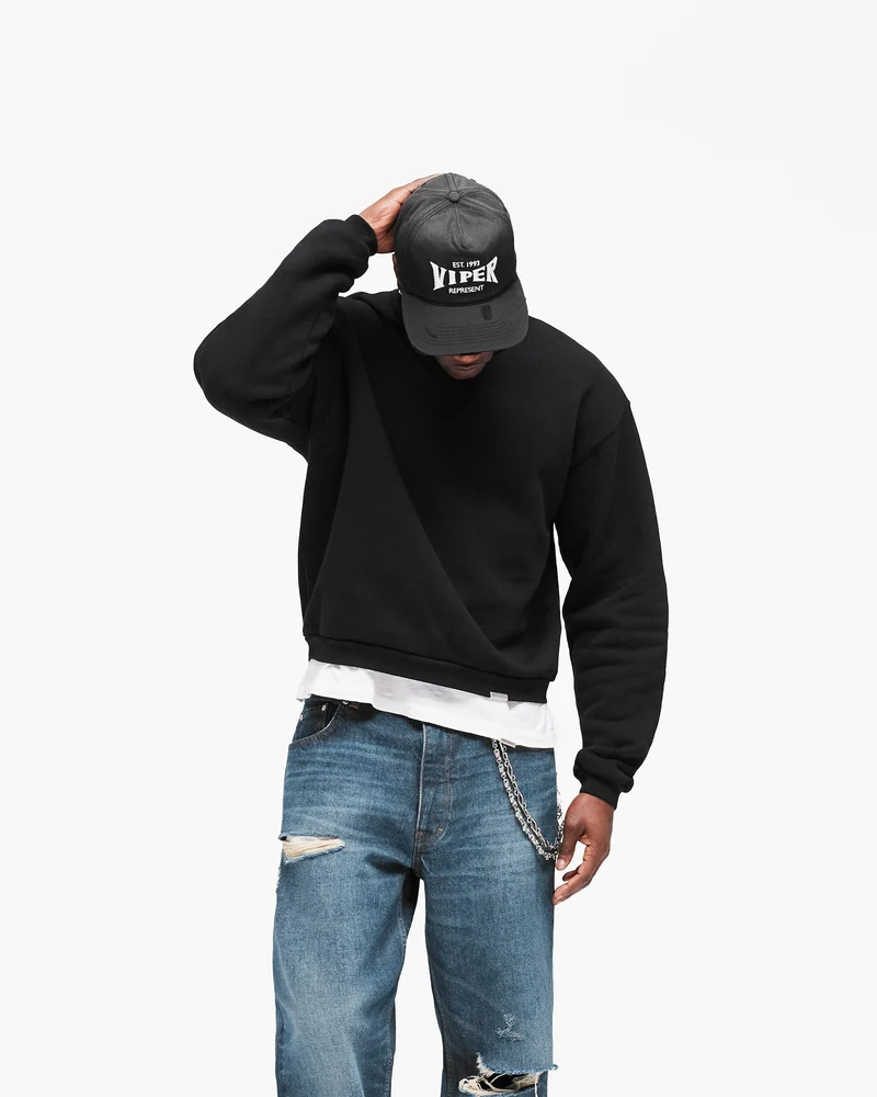 GH Shrunken Sweatshirt - Jet Black
