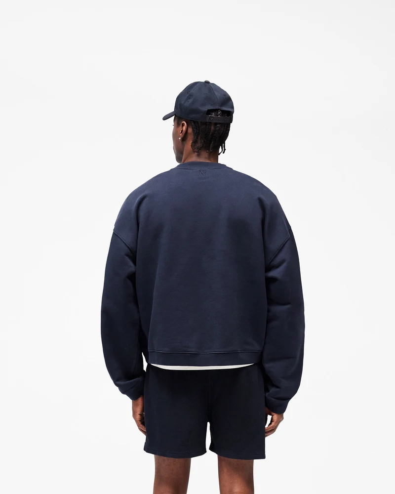 Initial Boxy Sweater - Midnight Navy
