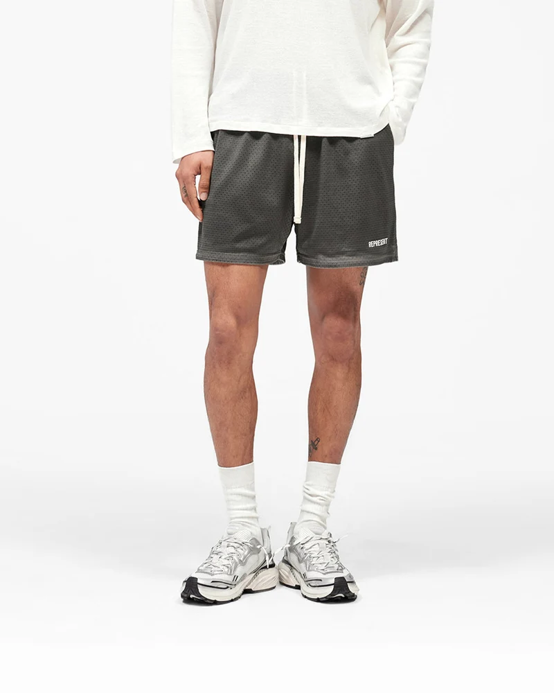 Washed Mesh Shorts - Vintage Grey
