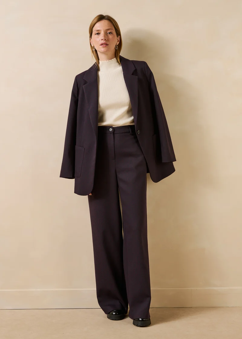 Pantalon aubergine et bleu marine - Blandin