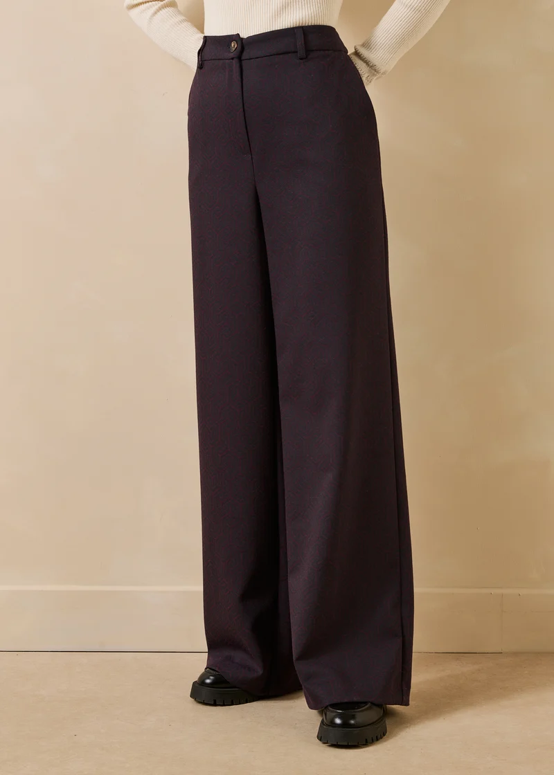 Pantalon aubergine et bleu marine - Blandin