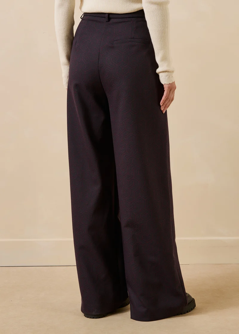 Pantalon aubergine et bleu marine - Blandin