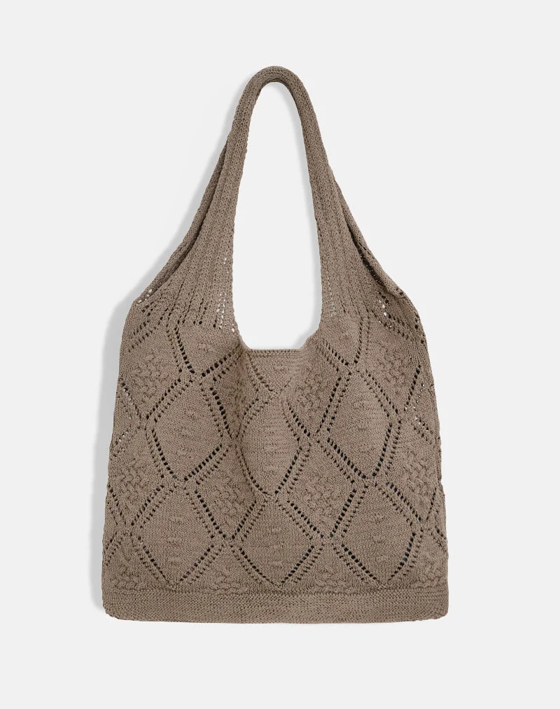 Sac en crochet Fika en marron