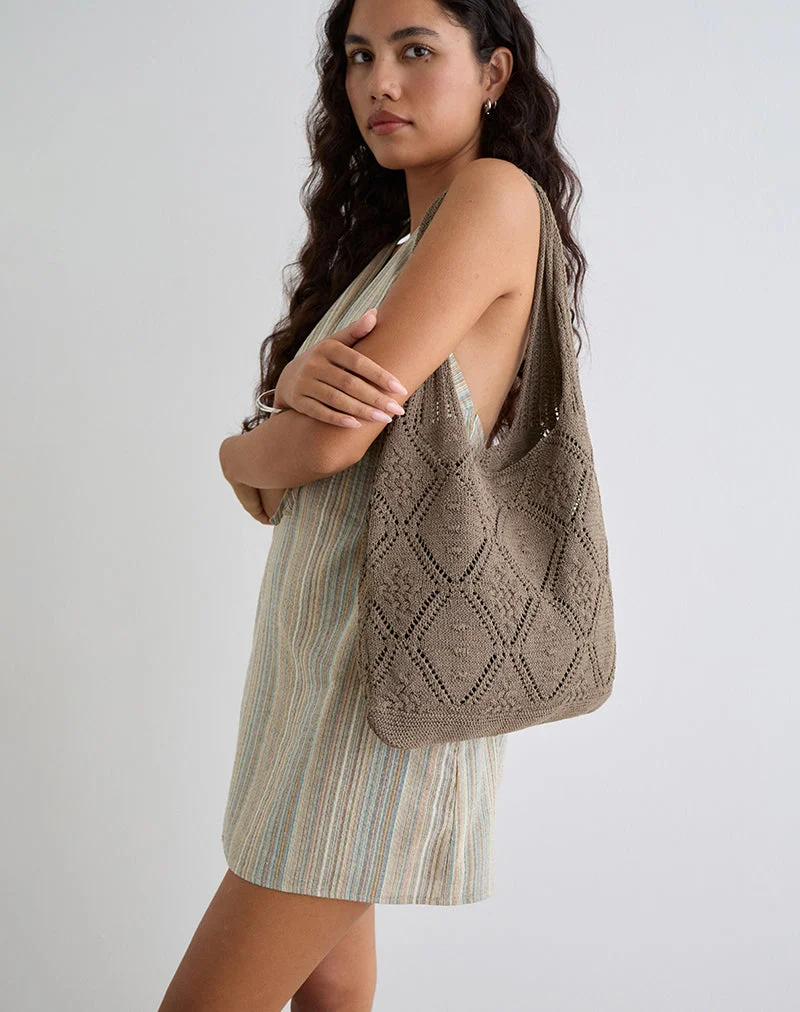 Sac en crochet Fika en marron