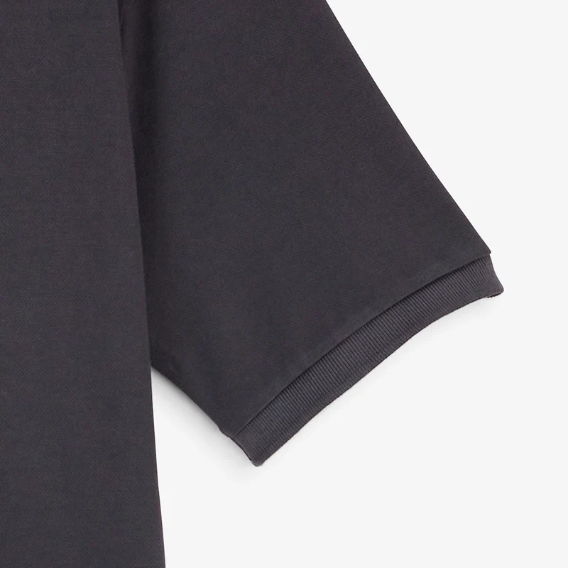 Polo piqué pilote manches courtes coton broderie bouclette gris Pilote SBPLAY