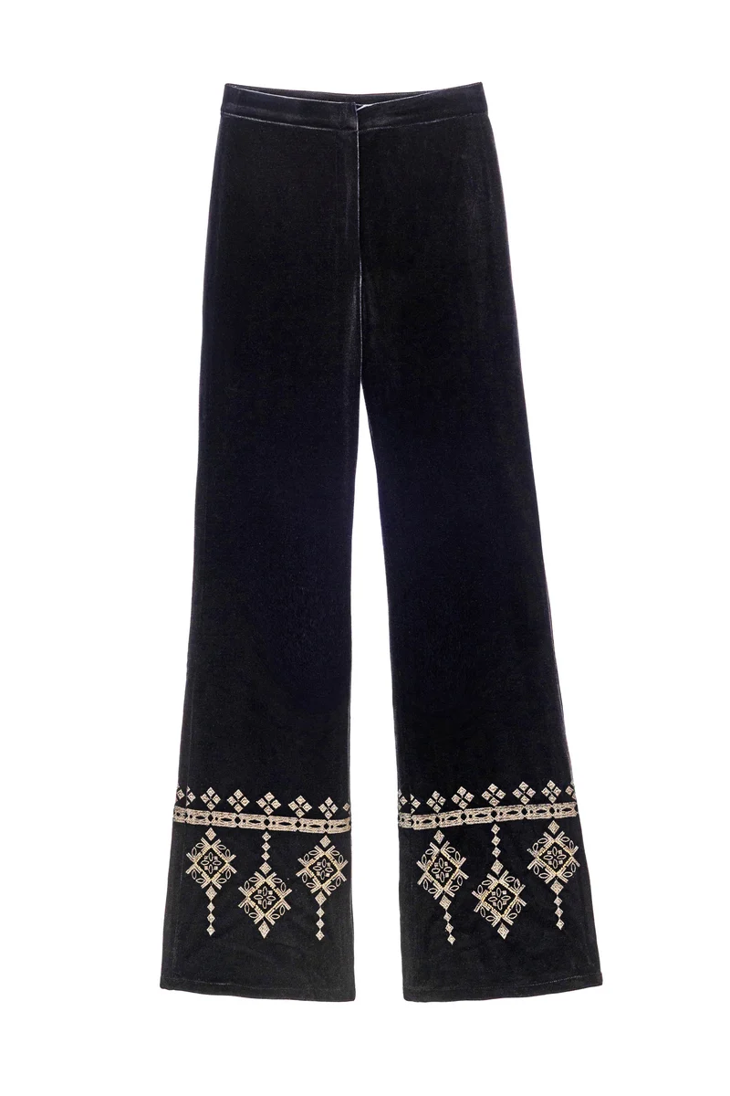 Palmera - Pantalon flare en velours