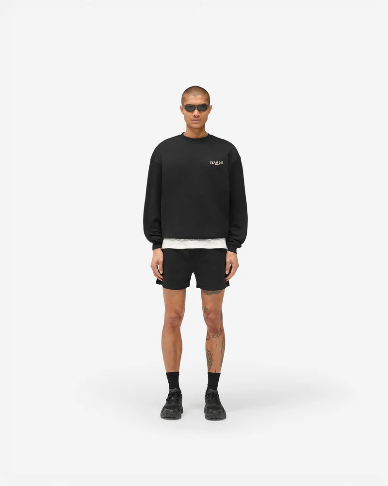 Team 247 Oversized Crew - Jet Black