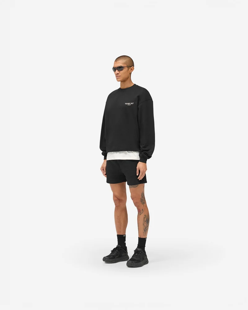 Team 247 Oversized Crew - Jet Black