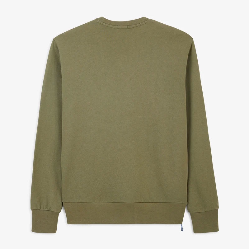 Sweat col rond imprimé marron taupe Blanco Family Restaurant SBPLAY