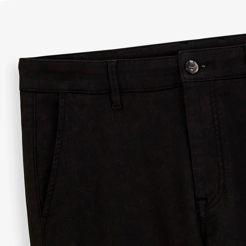 Pantalon coupe confort coton stretch noir 702