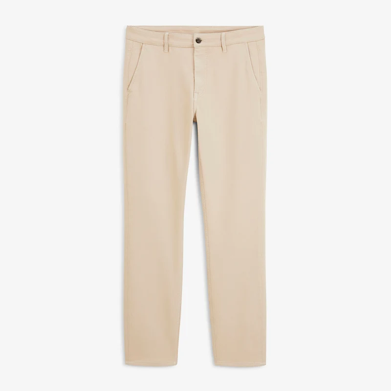 Pantalon coupe confort coton stretch beige 702