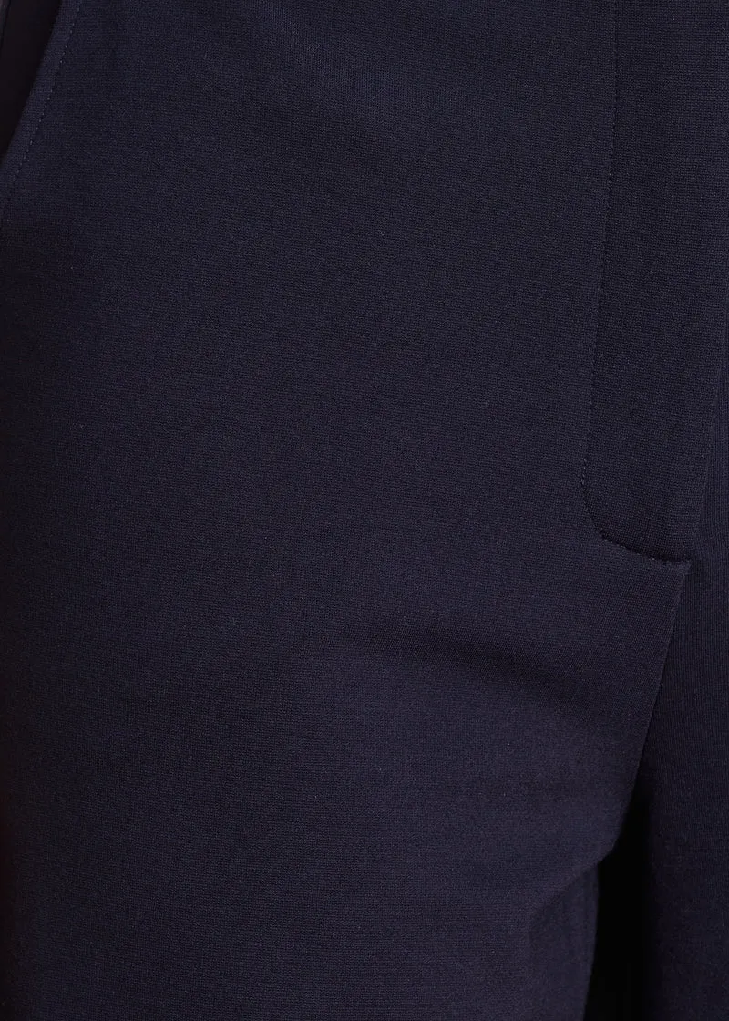 Pantalon large bleu foncé en jersey milano