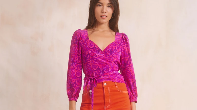 Blouse Aline en soie Polpo